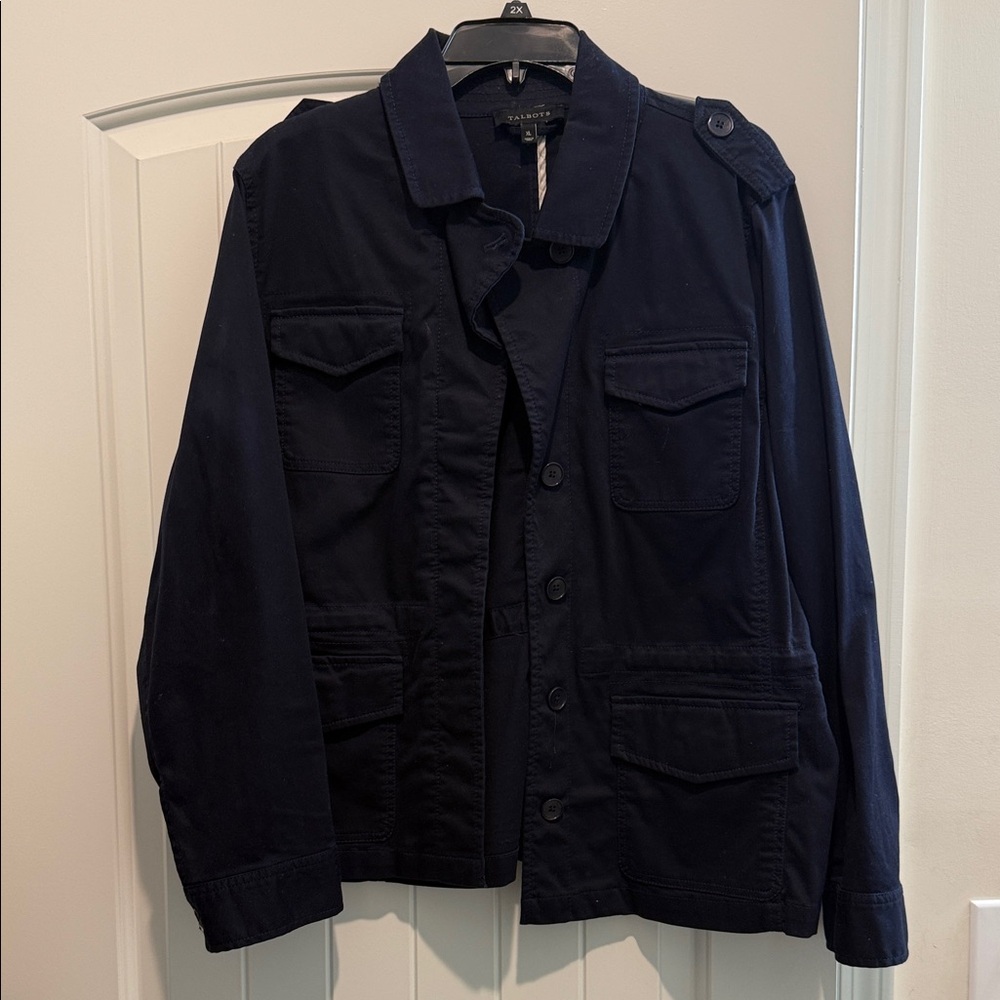 Talbots Dark Blue Military-Style Jacket